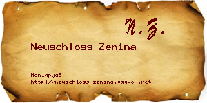 Neuschloss Zenina névjegykártya